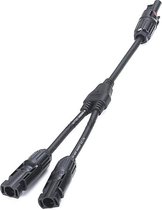 MC4 DC zonnepaneelconnector kabel 1x mannelijk naar 2x vrouwelijk
