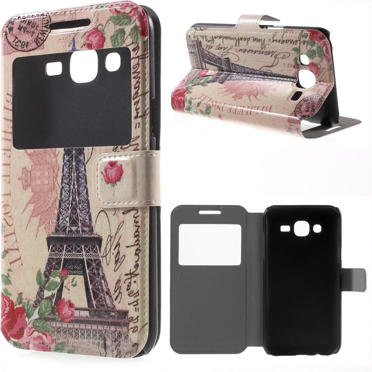 Samsung galaxy J5 Parijs eiffeltoren view wallet hoesje