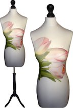 Tulpen paspop met zwarte sparkling driepoot 44/46