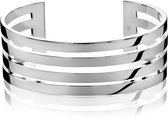 Mart Visser by ZINZI zilveren klem armband breed glad 24mm MVA1