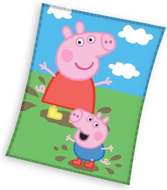 Peppa Pig - Fleece - Plaid - 150x200 cm - Multi kleur | bol.com