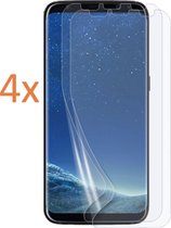 4x Screenprotector geschikt voor Samsung Galaxy S8 - Edged (3D) Glas PET Folie Screenprotector Transparant 0.2mm 9H