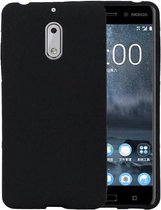 Sand Look TPU Backcover Case Hoesje voor Nokia 6 Zwart