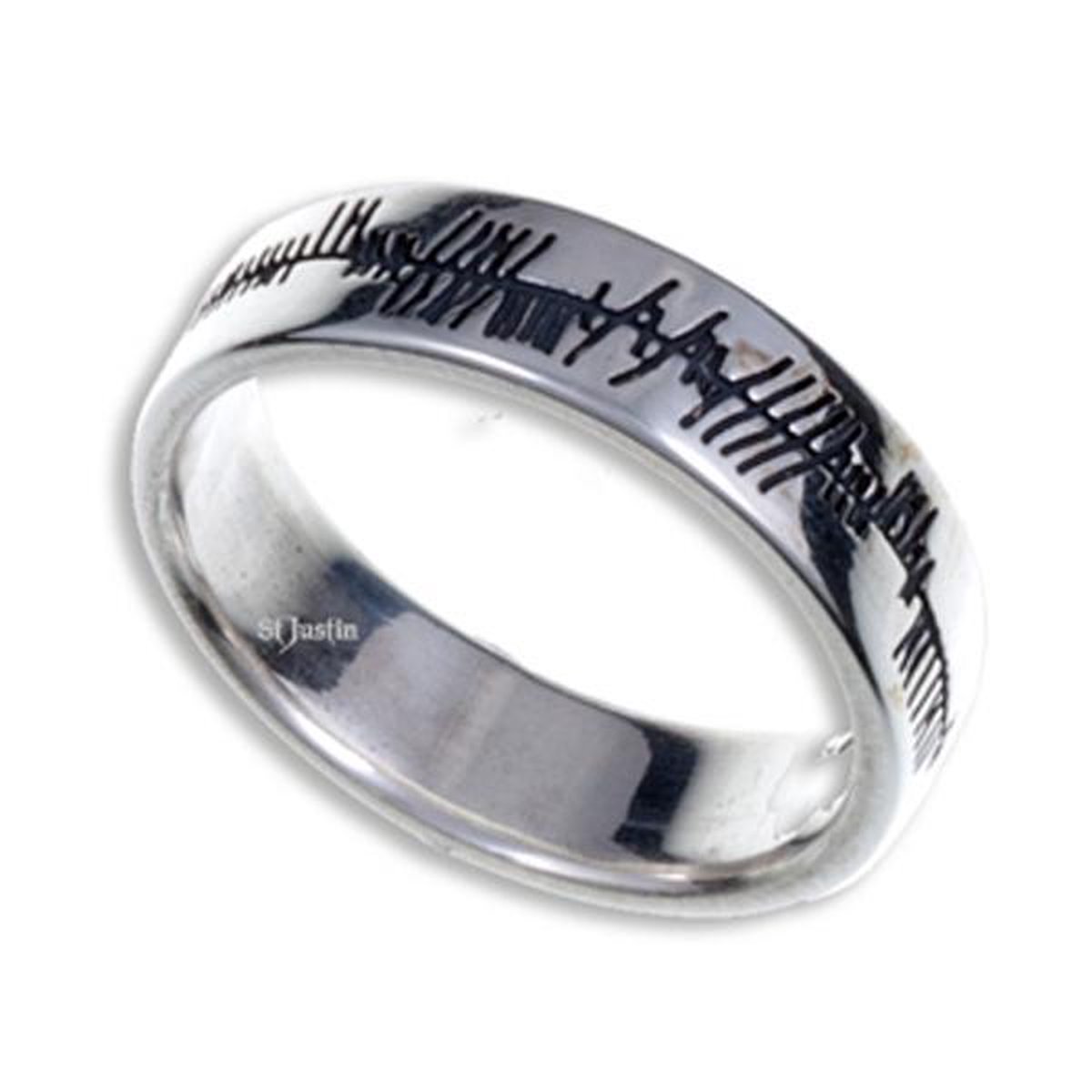 Ogham liefde Zilveren ring maat 53 (SR948.53)