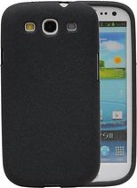 Sand Look TPU Backcover Case Hoesje voor Galaxy S3 i9300 Zwart