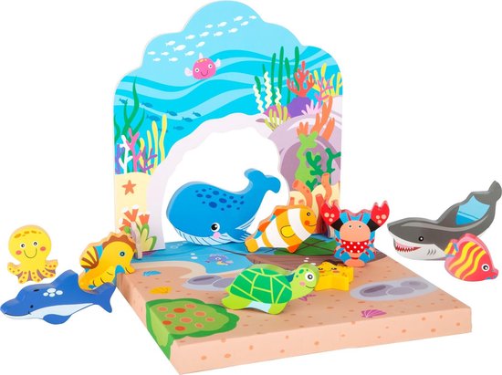 Small Foot Onderwater Wereld Set Hout 28 X 29 Cm 13-delig