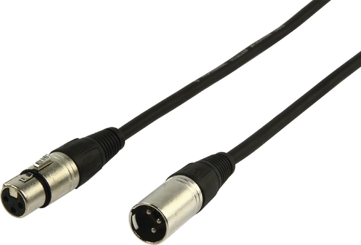 XLR Mono Cable XLR 3-Pin Male - XLR 3-Pin Female 4.00 m Black