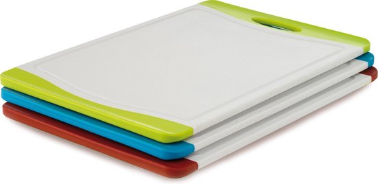BK Universele Snijplank 20x29 cm - 3-delig - met kleuraanduiding