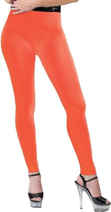 Neon oranje legging voor dames - Verkleed accessoires | bol.com