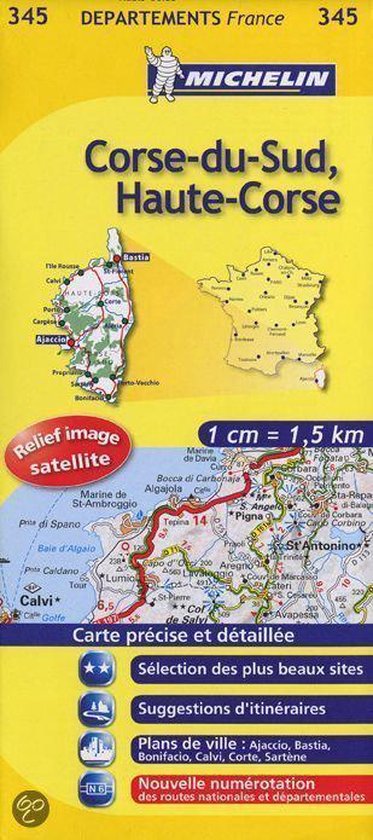 Cover van het boek 'Corse du Sud Haute Corse' van Michelin 11 345 Local