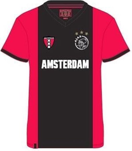 Negen Mam kreupel T-shirt ajax rood/zwart/rood Amsterdam wapen maat 116 | bol.com