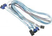 Supermicro CBL-SAST-0699 SATA-kabel 90 m Blauw, Grijs