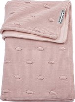 Meyco Baby Knots velvet ledikant deken - pink - 100x150cm