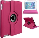 Geschikt voor iPad Pro 10.5(2017) kunstleder tablethoes 360° draaibare bookcase roze