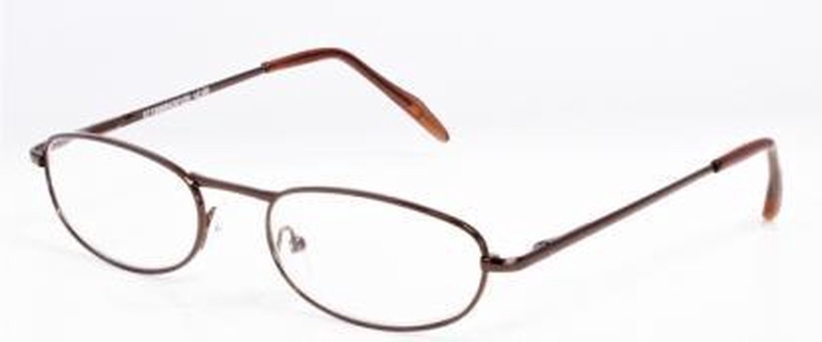 Leesbril metal bruin glans +2.5