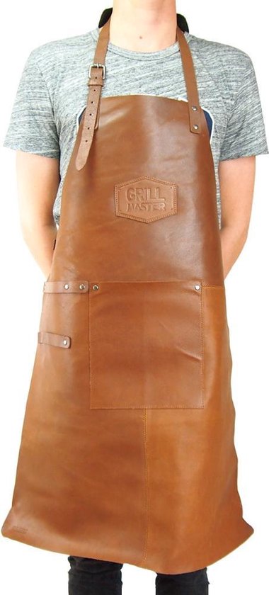 | Old West BBQ Schort Barbecue Schort Leer Cognac Old West Barbecue Schort Cognac Gemaakt Van 100% Leer