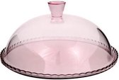 Pasabahce Roze Taartplateau - met stolp -glas - 32cm