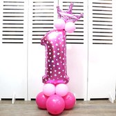 Ballonnen set getal 1 roze
