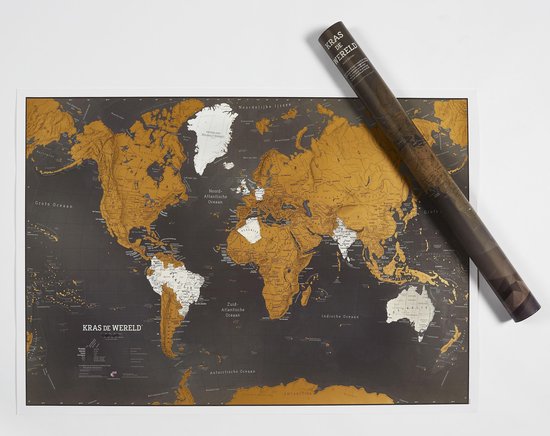 amplitude ongeluk mesh Maps International Wereldkaart Kras De Wereld | bol.com