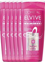 L'Oréal Paris Elvive Nutri-Gloss Luminizer Shampoo - 6 x 250 ml - Voordeelverpakking