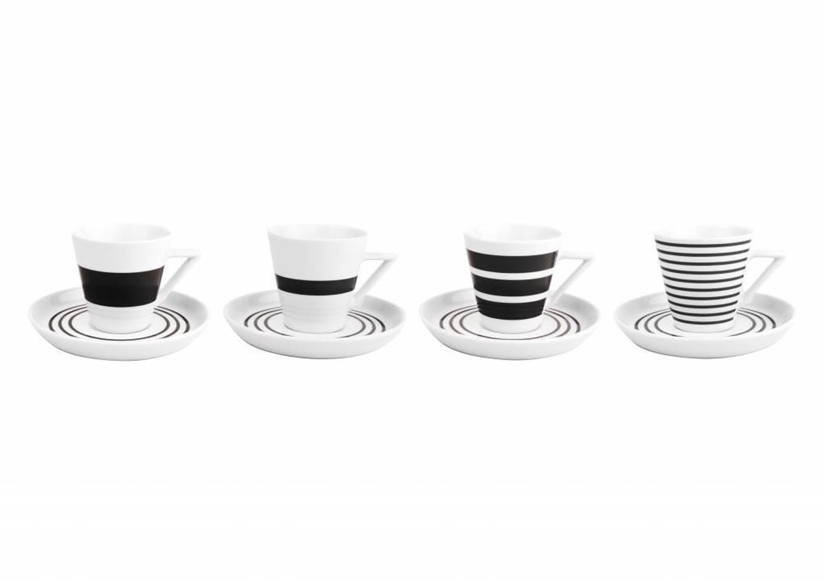 Salt&Pepper Stripes Servies 20 delig Zwart