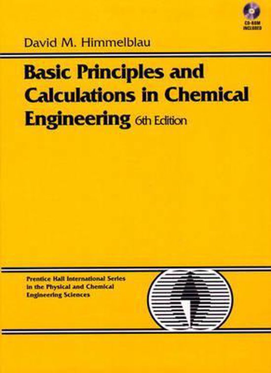 Livre jaune 'Basic Principles and Calculations in Chemical Engineering', 6e édition avec CD-ROM inclus.