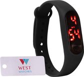 West Watches model Sun LED kinderhorloge - Ø 16 mm - kleur zwart