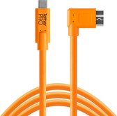 Tether Tools TetherPro USB-C to 3.0 Micro-B Right Angle 4,6m oranje