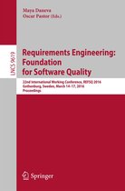 Lecture Notes in Computer Science 9619 - Requirements Engineering: Foundation for Software Quality