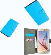 Samsung galaxy s6 edge plus hoesje book style wallet case P turquoise