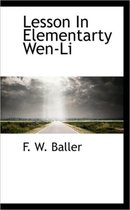 Lesson in Elementarty Wen-Li