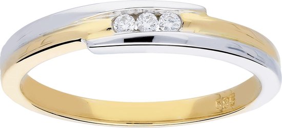 Glow - Gouden Ring Glanzend - Diamant - 0.062ct - GH/SI32