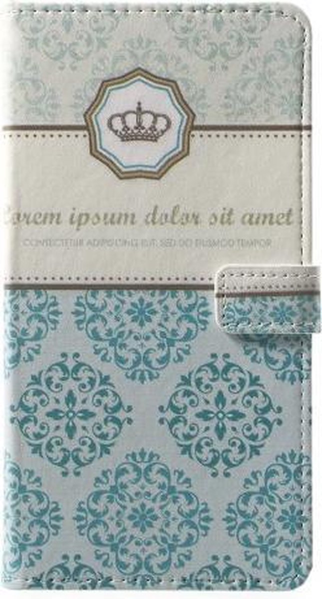 Kroon agenda wallet case hoesje Telefoonhoesje geschikt voor Samsung Galaxy J7 (2017)