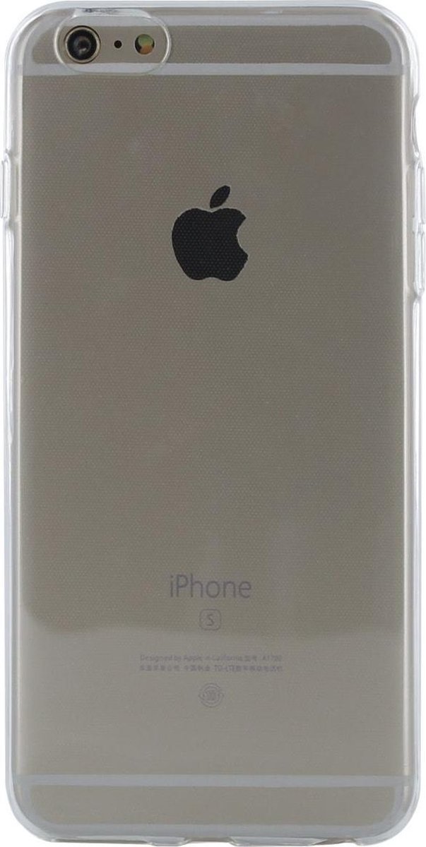 geschikt voor iPhone 6(S) Plus Blanco Softcase Transparant