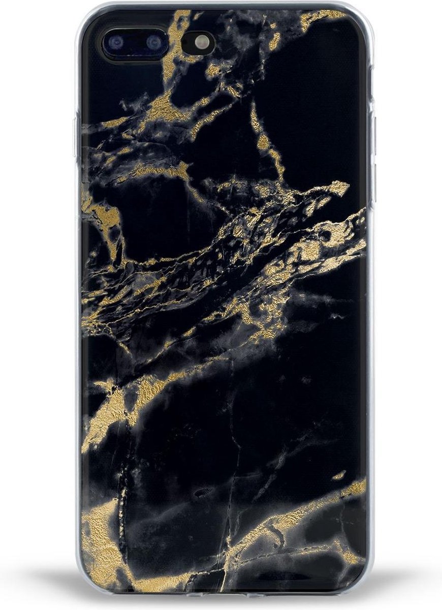 iPhone 7 Plus Black Gold Marble Case