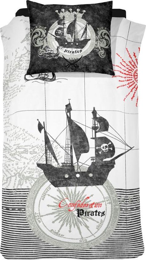 Housse de Couette Damai Pirates - Simple - 140x200 cm - Noir