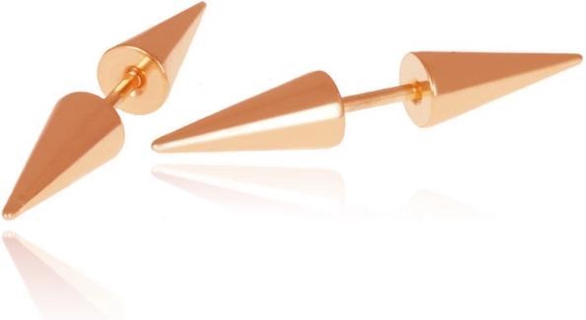 Titanium Stud oorbellen Spikes Rose