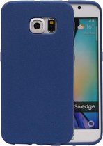 Blauw Zand TPU back case cover cover voor Samsung Galaxy S6 Edge