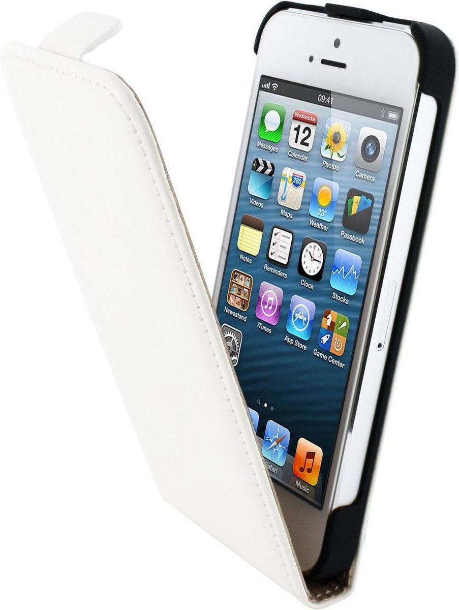 Mobiparts Premium Flip Case Apple iPhone 5/5S White