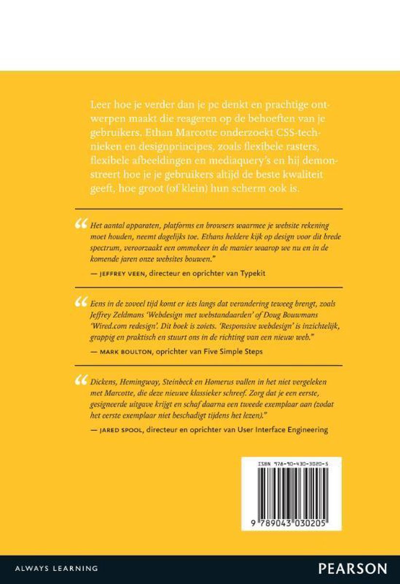 Responsive webdesign - back cover