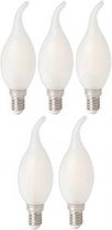 Calex LED Filament Tip Kaarslamp 3.5-25W E14 Mat 2700K Dimbaar (5 Stuks)
