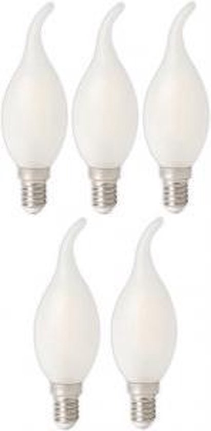 Calex LED Filament Tip Kaarslamp 3.5-25W E14 Mat 2700K Dimbaar (5 Stuks) |  bol.com