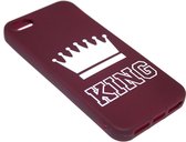 King hoesje siliconen kastanjerood Geschikt voor iPhone 5/ 5S/ SE