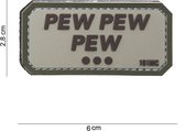 Embleem 3D PVC Pew Pew beige