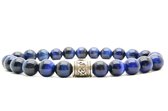 Beaddhism - Armband - Blauwe Tijger - Guru - 8 mm - 17 cm