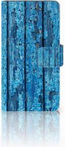 Nokia 7 Bookcase Hoesje Wood Blue