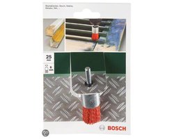 Bosch - Penseelborstel voor boormachines - nylondraad met korund schuurmiddel K80, 25 mm 25 mm, 1 mm, 4500 o.p.m.