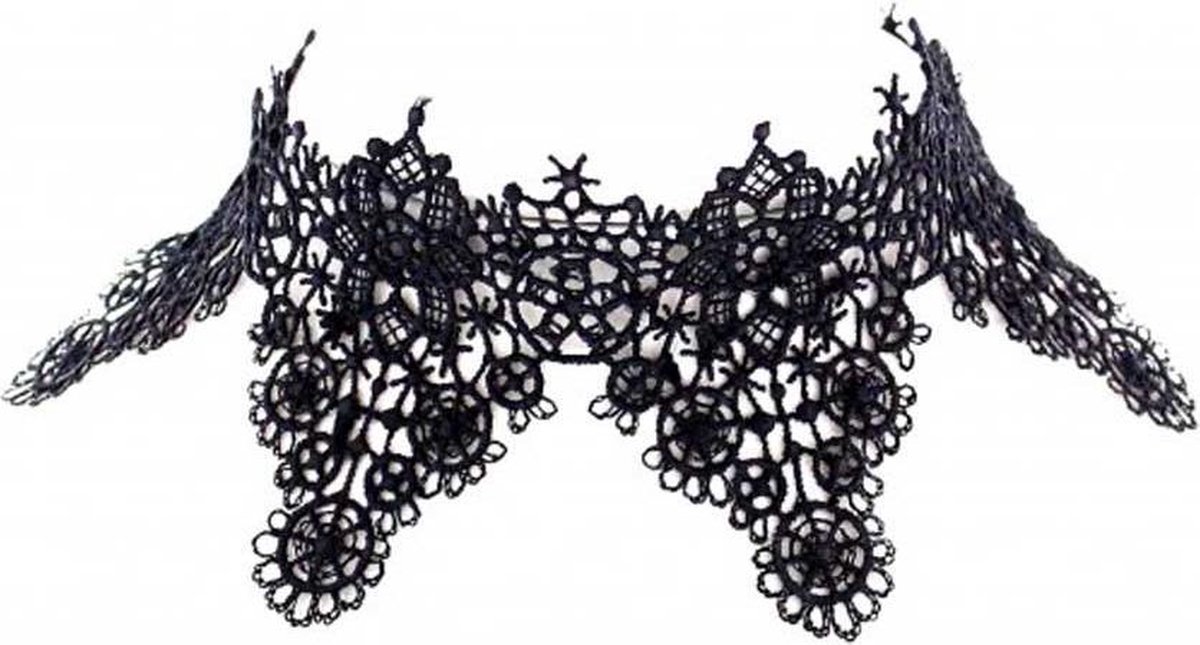 Zac's Alter Ego - Caryan lace Choker - Zwart