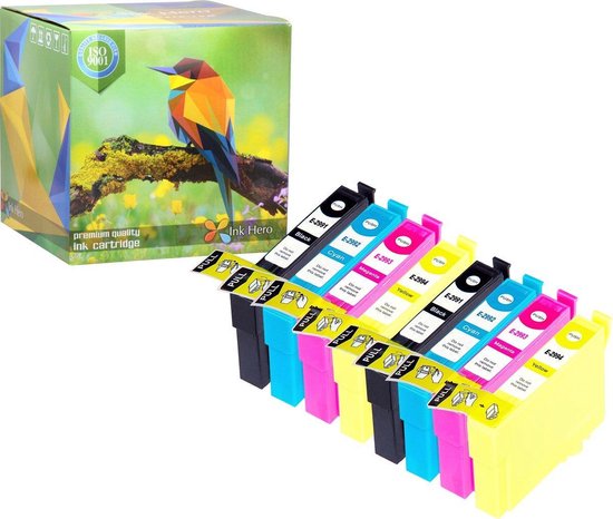 Ink Hero - 8 Pack - Cartouche d'encre / Alternatief pour Epson 29 29XL T2991 T2992 T2993 T2994 Expression Home XP-235 XP-245 XP-247 XP-332 XP-335 XP-342 XP-345 XP-432 XP-435 XP-442 XP-445