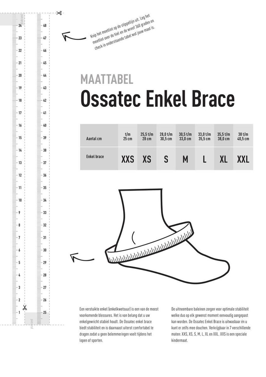 Enkelbrace Ossatec maat S